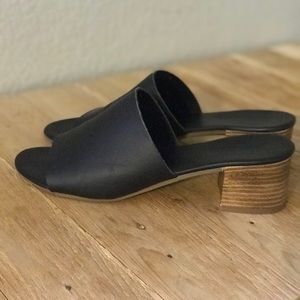 Black mule shoes